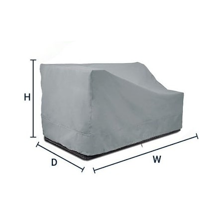 Eevelle Meridian Right Arm Sectional Loveseat Cover, Silver, 34 in L x 58 in W x 30 in H MDSRAL-SLR